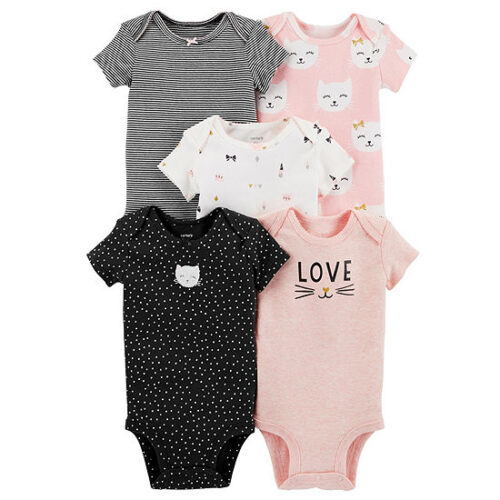 5-pack Carter's short sleeve stock baby bodysuits
