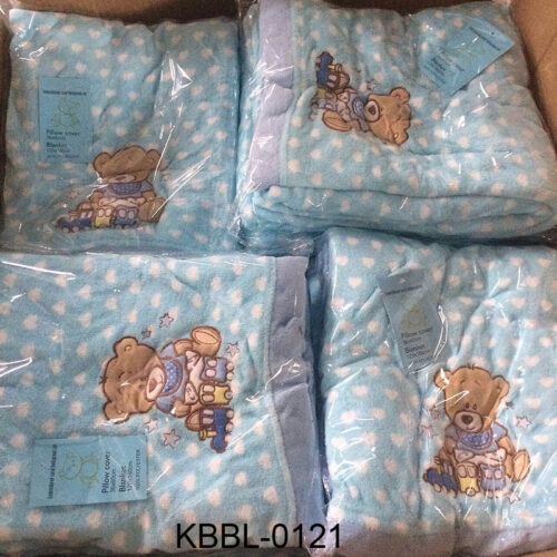 Wholesale polar fleece baby blanket and pillow case set